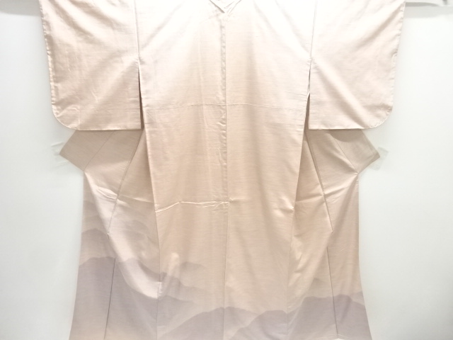 JAPANESE KIMONO / TSUKESAGE / TSUMUGI / WOVEN MOUNTAIN VIEW / ONE CREST